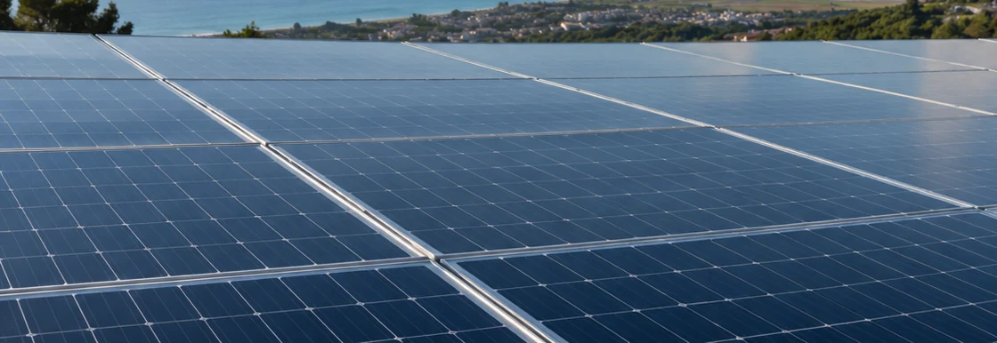 Dettaglio illustrativo di pannelli fotovoltaici